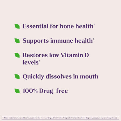 Natrol Vitamin D3 2,000 IU Fast Dissolve Tablets - Bone & Joint Health, 90 Tablets