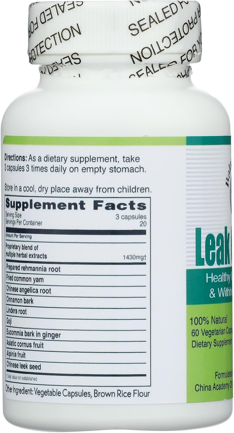 Leak Control Food Supplement - 500 mg Herbal Capsules, 60 Capsules - görsel 2