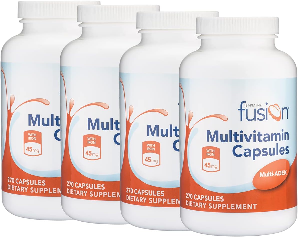 Bariatric Fusion High ADEK Multivitamin Capsule with 45mg Iron – 1080 Capsules (1 Year Supply) - görsel 1