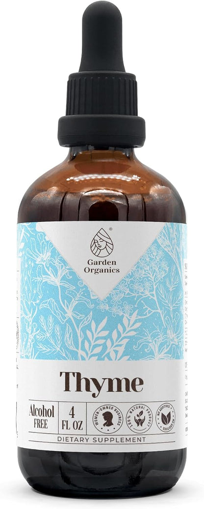 Garden Organics Thyme Alcohol-Free Natural Tincture Extract, Immune Support, 118 ml