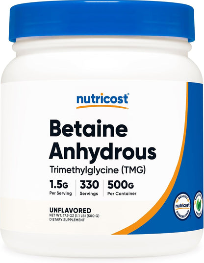 Nutricost Betaine Anhydrous (TMG) Powder, 500 g
