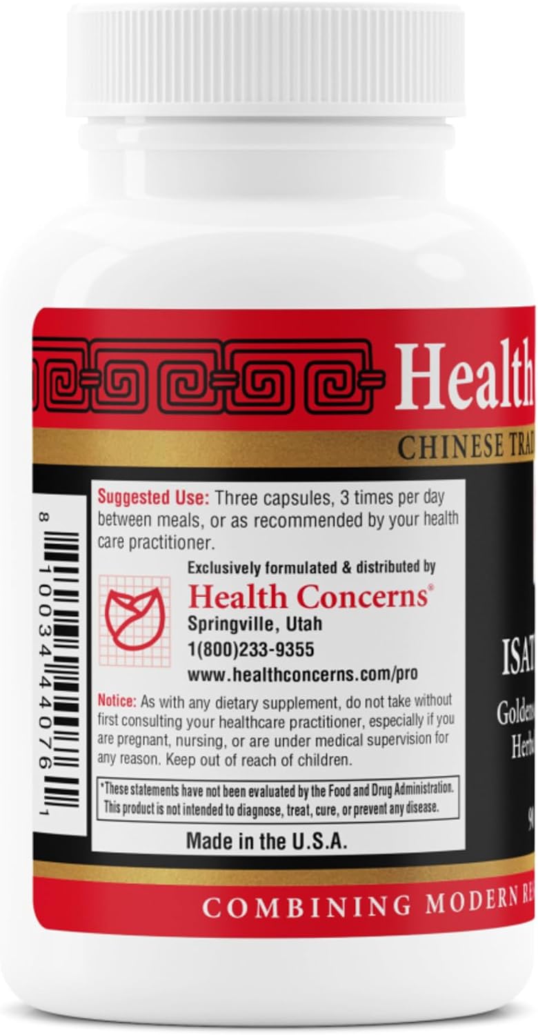 Health Concerns Isatis Gold - Immune System Support Supplement with Echinacea, Platycodon, Goldenseal & Ligusticum Root Extract - 90 Capsules - görsel 2