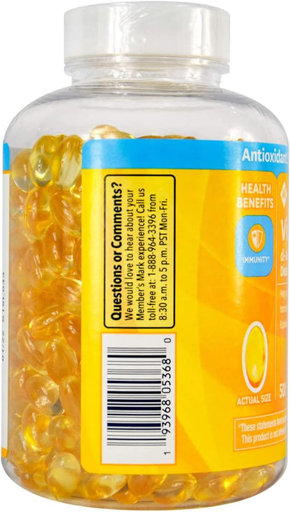Members Mark Vitamin E 180mg, 500 Softgels