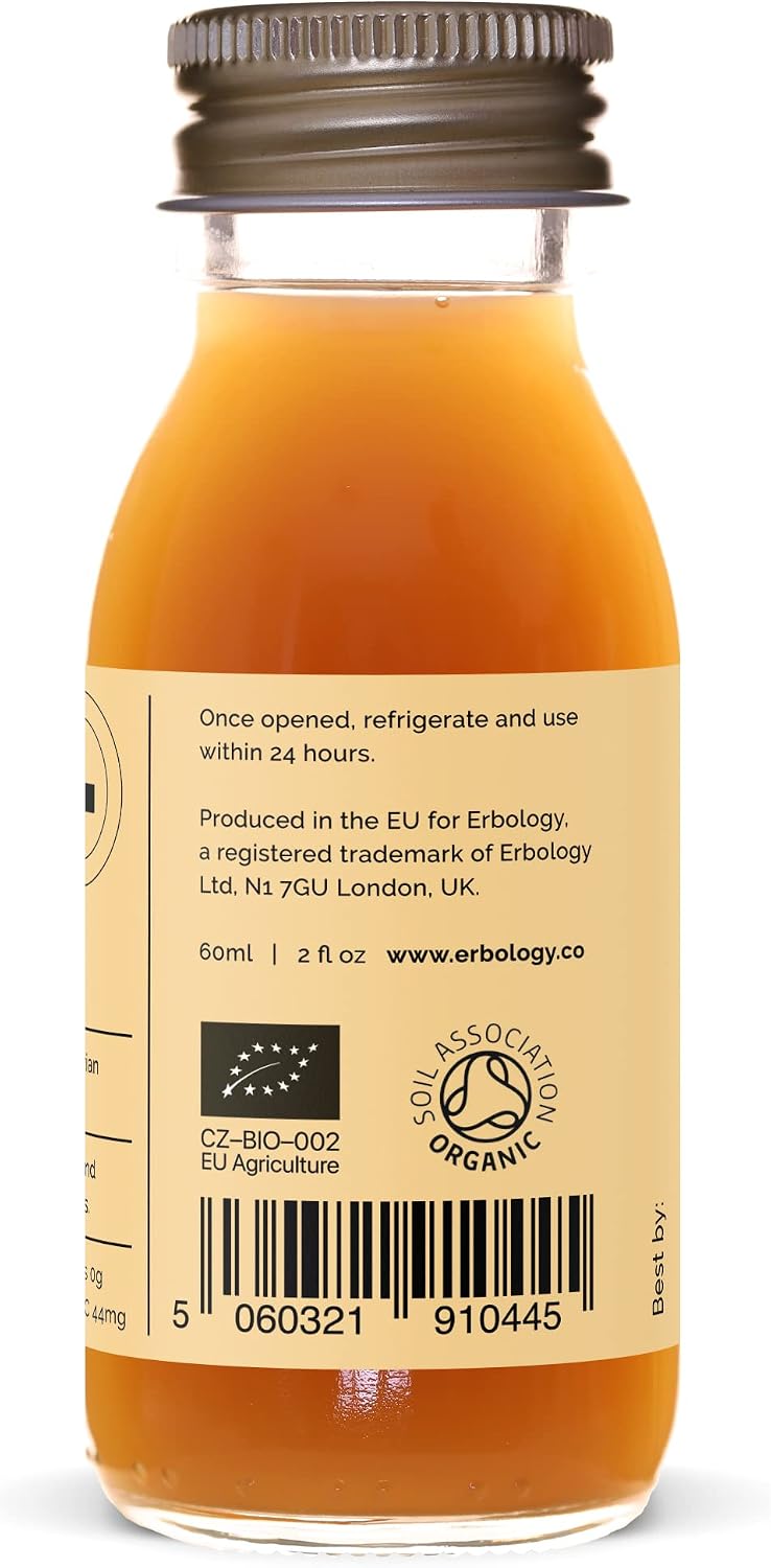 Erbology 100% Organic Bergamot Juice – 12 Daily Shots (60ml) - görsel 7