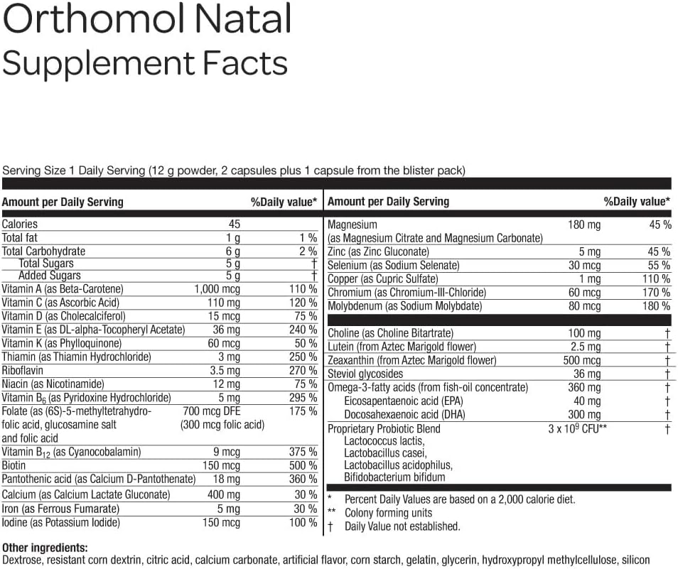 Orthomol Natal – Prenatal Nutritional Support for Fertility, Pregnancy, and Lactation - görsel 3
