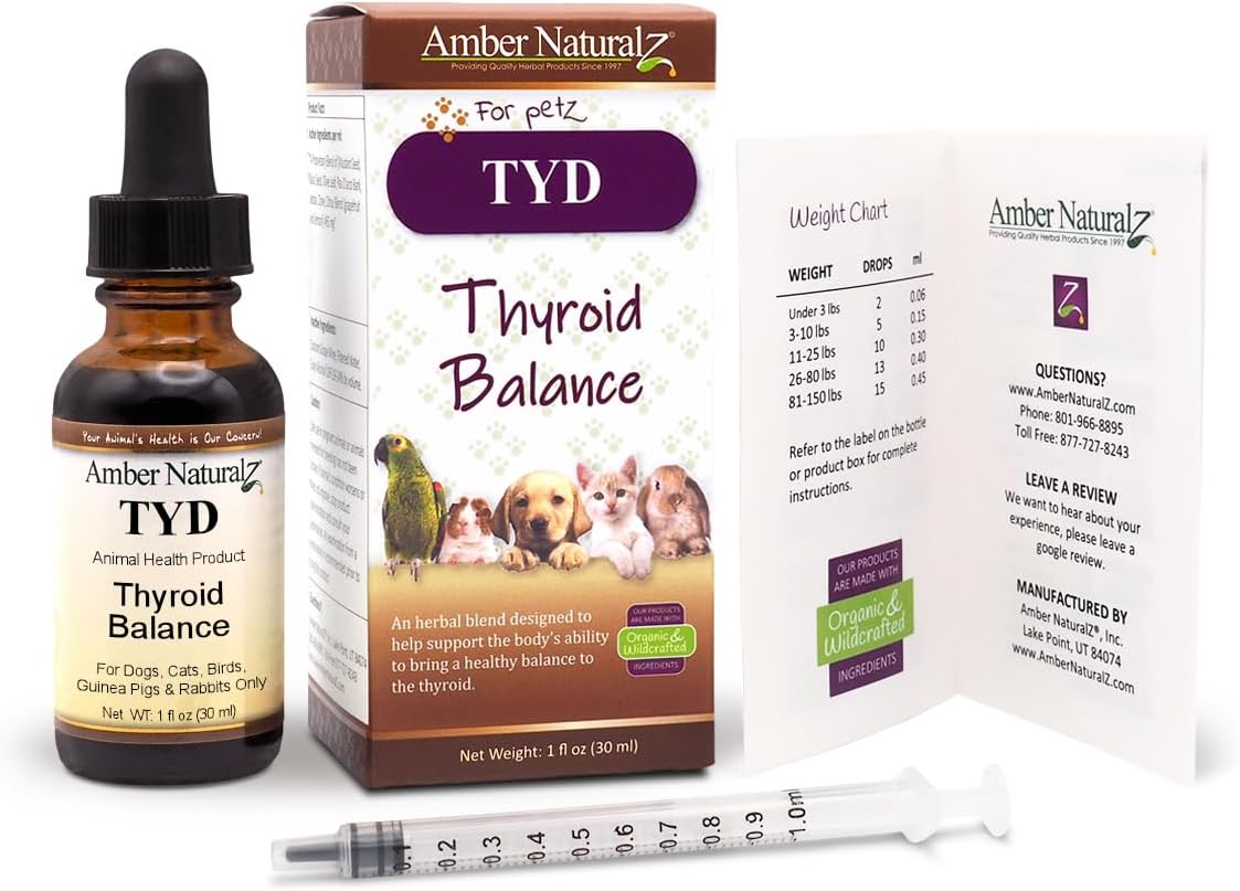 Amber NaturalZ TYD Thyroid Balance Herbal Supplement for Dogs, Cats, Birds, Guinea Pigs and Rabbits - görsel 6