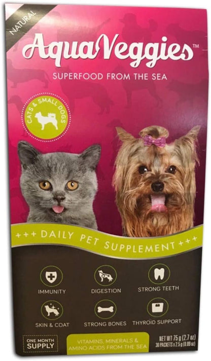 Superfood from the Sea for Pets – Daily Multivitamin Packs for Small Dogs & Cats (75g, 30 Sachets)