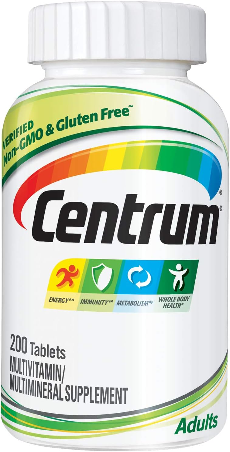 Centrum Adult Multivitamin and Multimineral Supplement with Antioxidants, Zinc, Vitamin D3 and B Vitamins - 200 Tablets - görsel 1