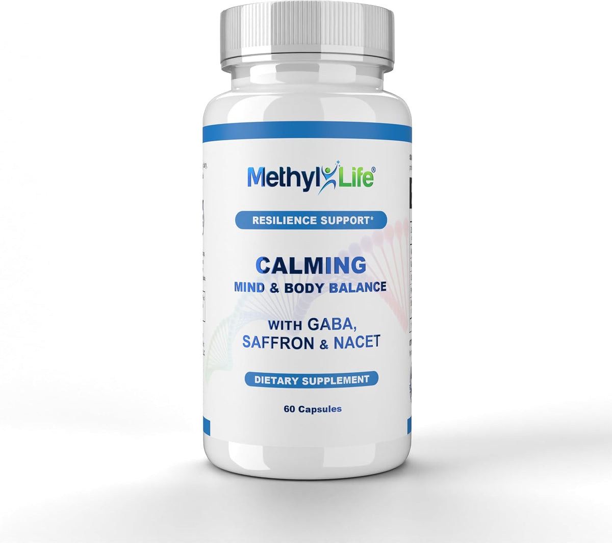 Methyl-Life® Calming Supplement with GABA & Saffron – Vegan, Non-GM, 60 Capsules - görsel 5