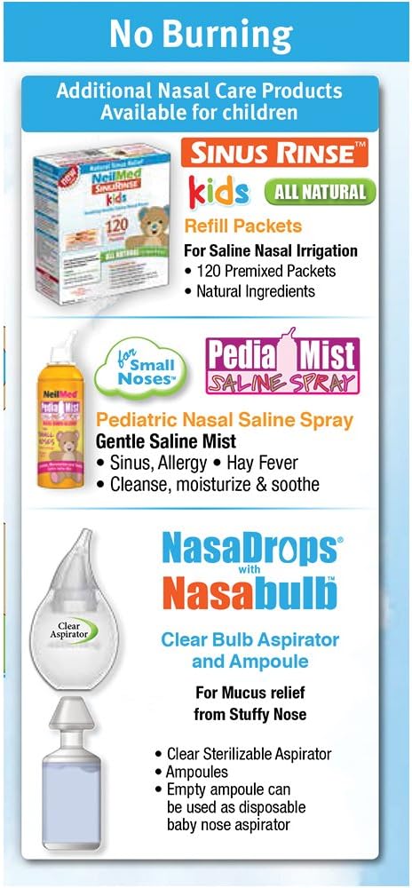 NeilMed Sinus Rinse Children's All Natural Kit - 60 Premixed Sachets - görsel 3