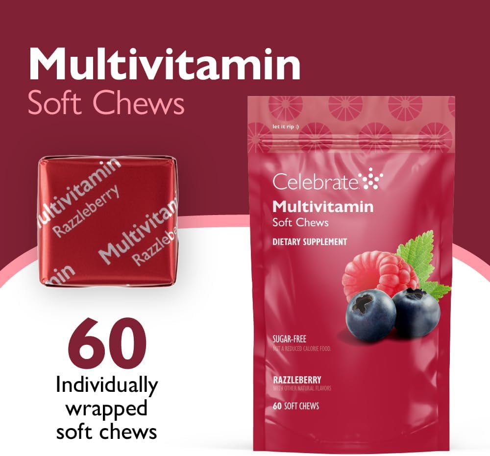 Celebrate Vitamins Bariatric Multivitamin Soft Chews – Berry (60 Chews) - görsel 2