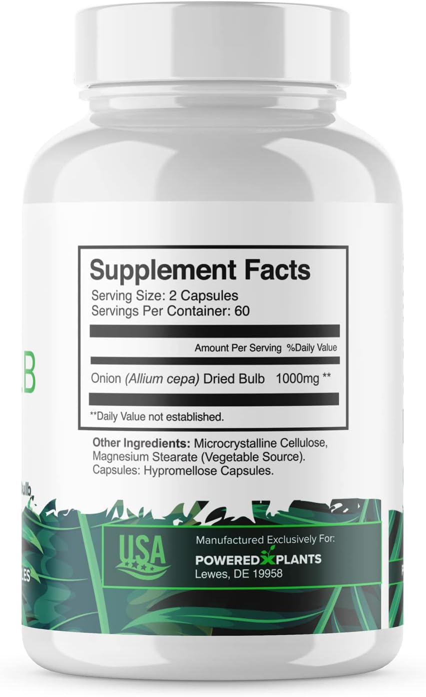 Onion Bulb Extract 1000mg Pure Natural Onion (Allium Cepa) Dried Bulb - 120 Capsules - görsel 5