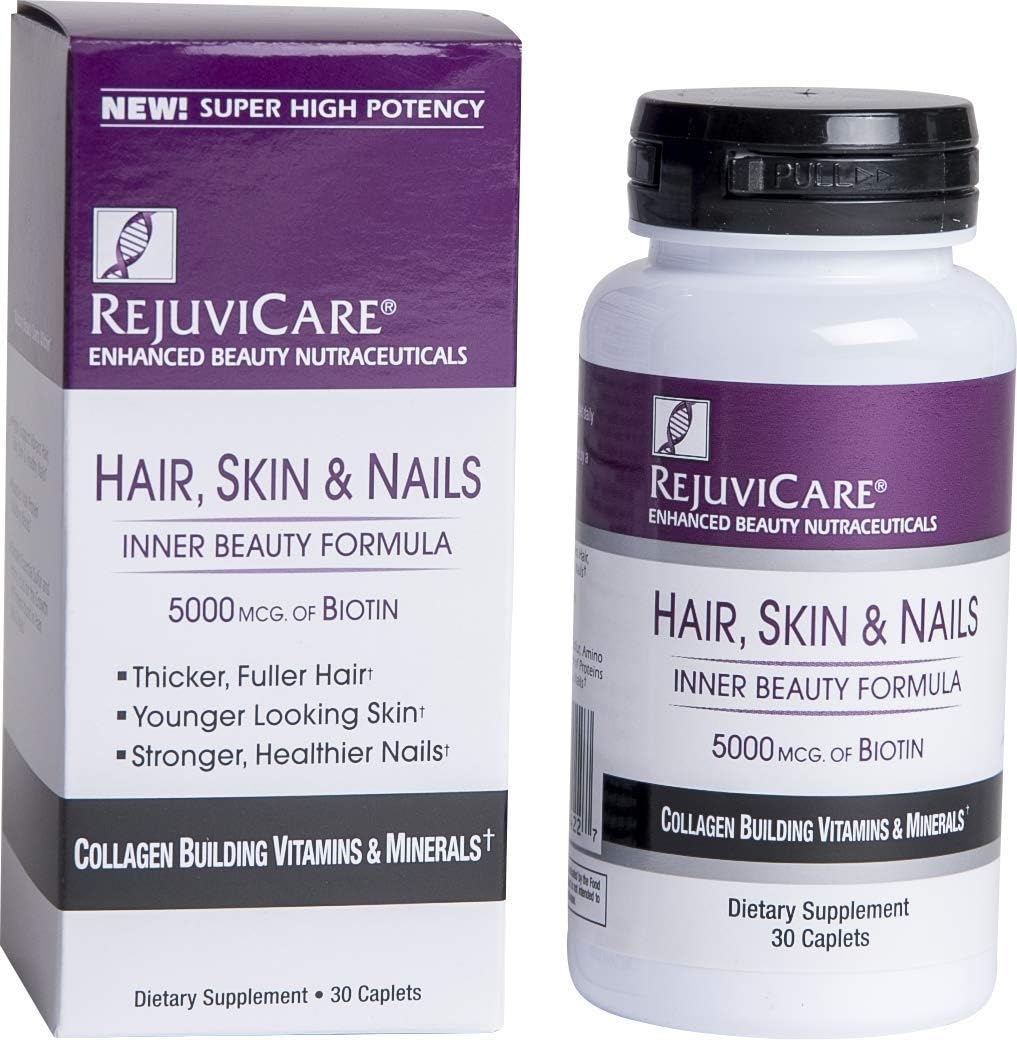 Rejuvicare Hair, Skin & Nails Beauty Formula with Biotin, Collagen Building Vitamins and Minerals, 30 Servings - görsel 1