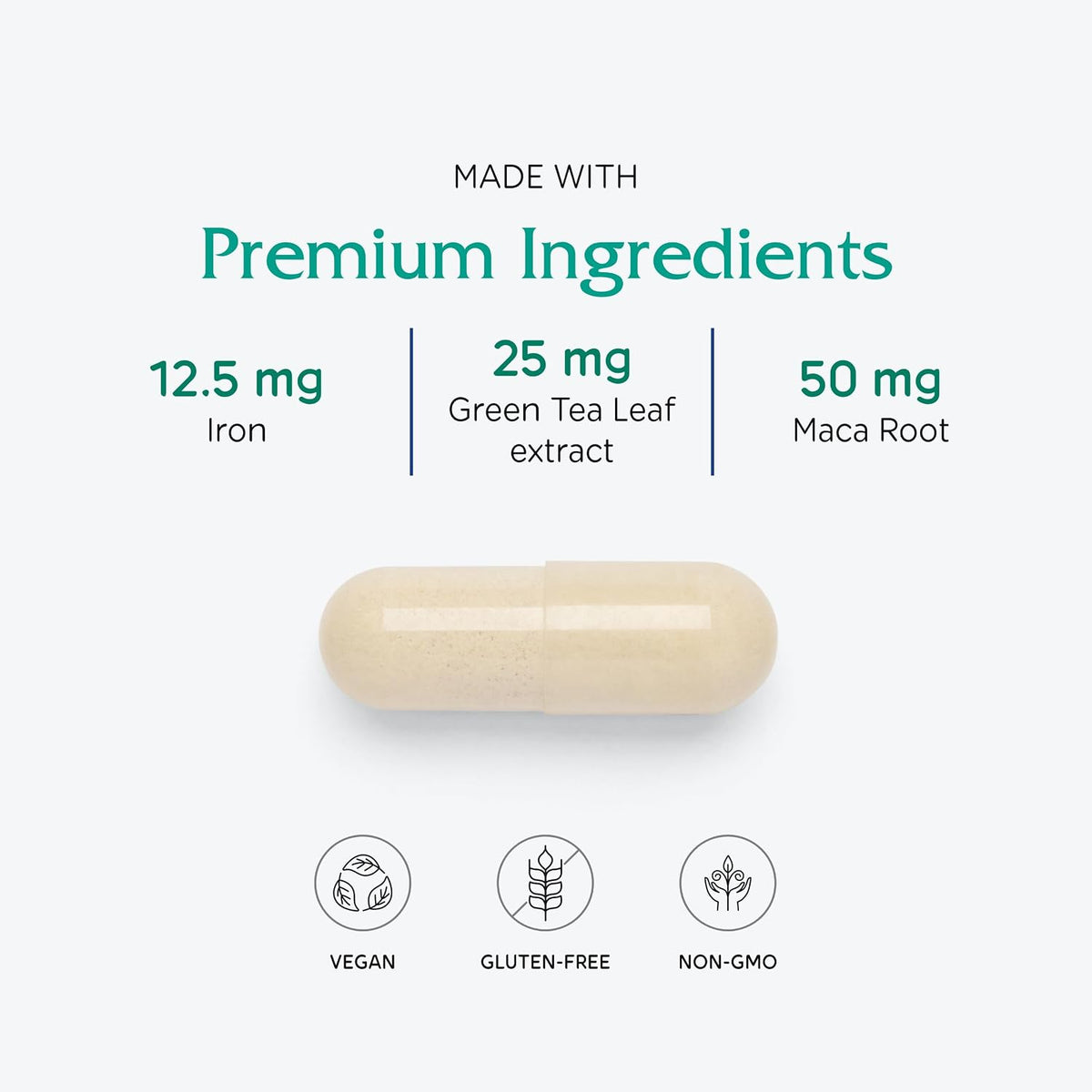 Vitanica FemTeen Symmetry, Vitamins for Teens, Daily Multivitamin, Vegan, 120 Capsules - görsel 4