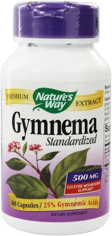 Nature's Way Gymnema Standardised, 500 mg, 60 Vegetarian Capsules (Pack of 3) - görsel 1