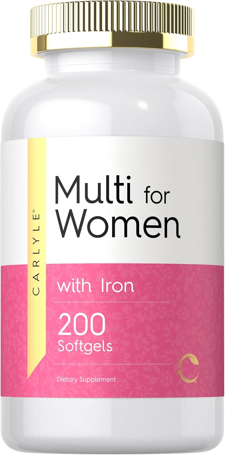 Carlyle Multivitamin for Women with Iron - 200 Softgels - görsel 1