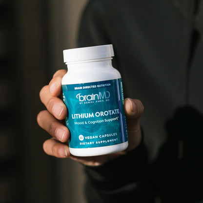 BRAINMD Dr Amen Lithium Orotate - 60 Capsules - Brain Support - Gluten-free - 60 Servings