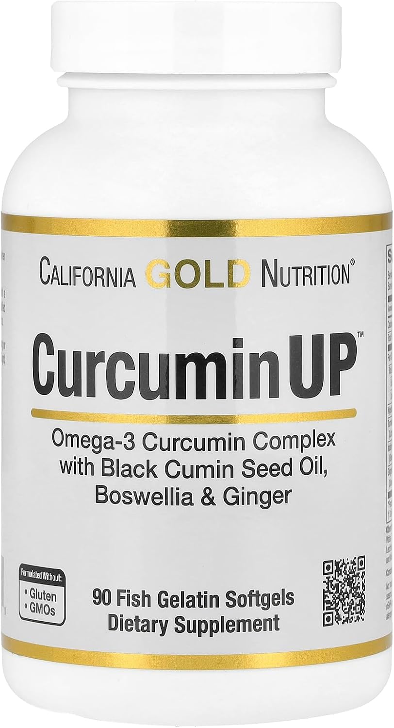 California Gold Nutrition Curcumin UP, 90 Gelatine Softgels - görsel 1