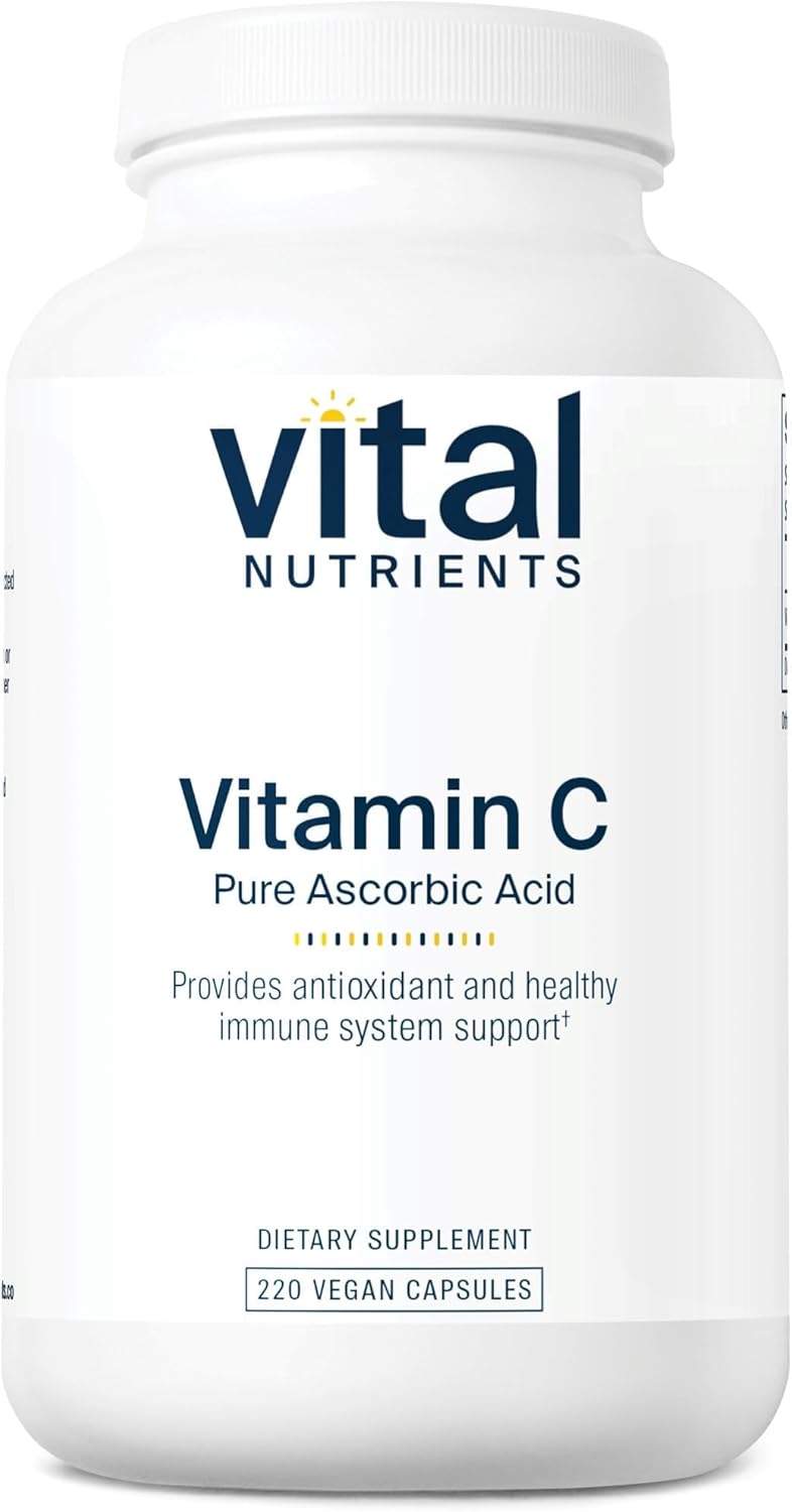 Vital Nutrients Vitamin C 1000mg - 100% Pure Ascorbic Acid - 220 Capsules - görsel 1
