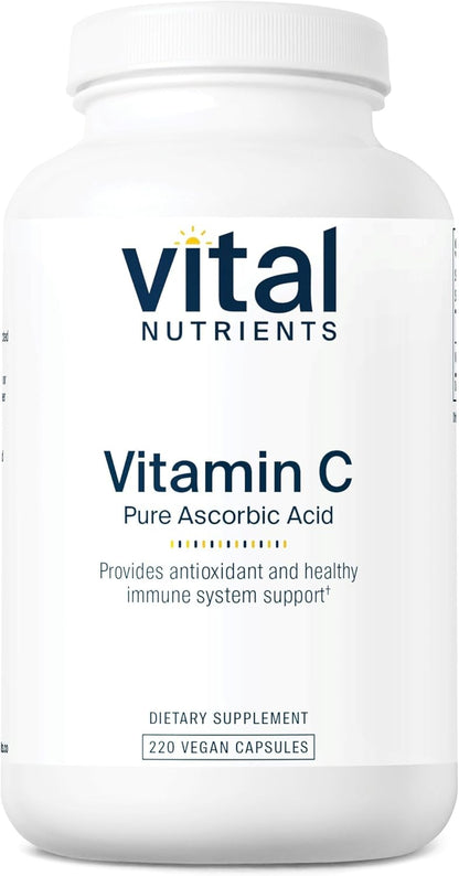 Vital Nutrients Vitamin C 1000mg - 100% Pure Ascorbic Acid - 220 Capsules