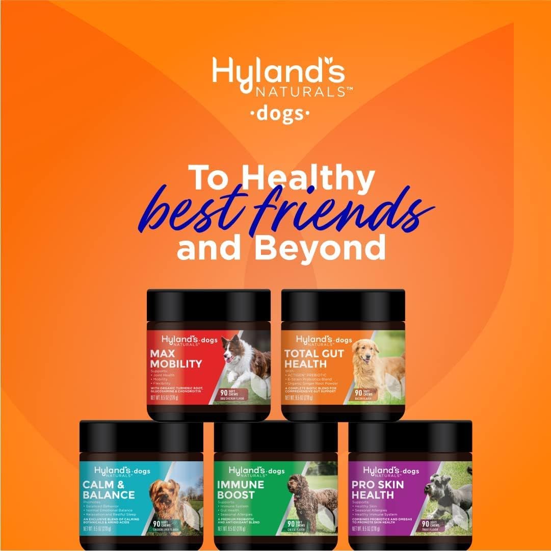 Hyland's Naturals - Pro Skin Health for Dogs, 90 Soft Chews, Supports Healthy Skin, Seasonal Allergies & Immune System, with Probiotics & Omega-3s, Trout Flavour - görsel 8