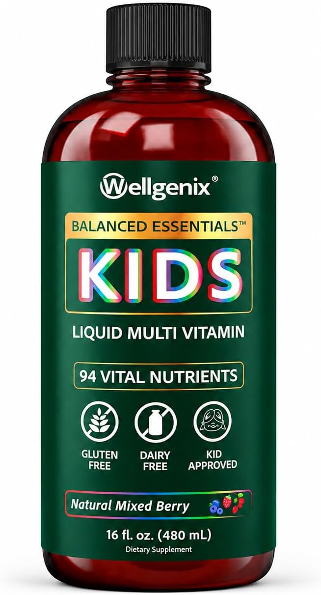 Wellgenix Balanced Essentials Kids Liquid Multivitamin (2 x 473 - görsel 8