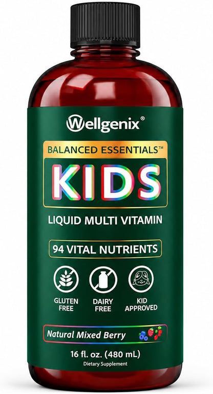 Wellgenix Balanced Essentials Kids Liquid Multivitamin (2 x 473