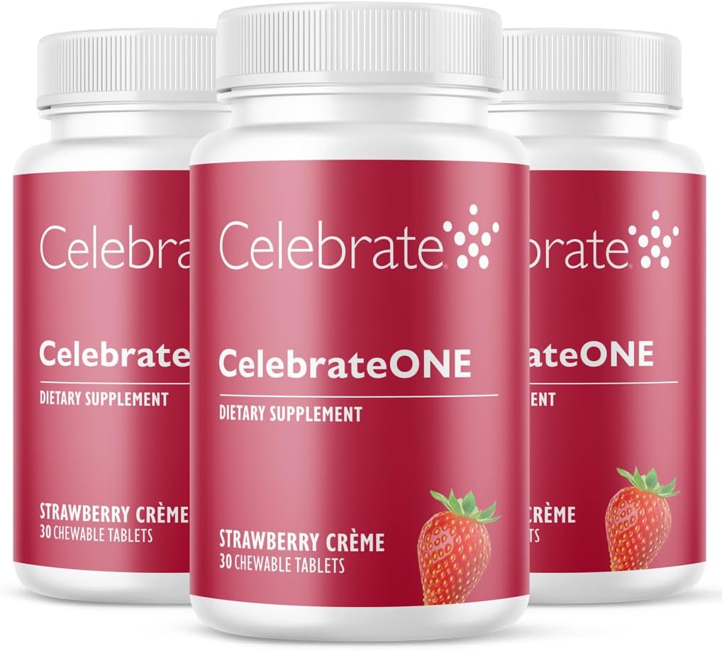 Celebrate Vitamins CelebrateONE Chewables, Iron-Free Bariatric Multivitamin, Strawberry Creme, 30 Tablets – Image 8