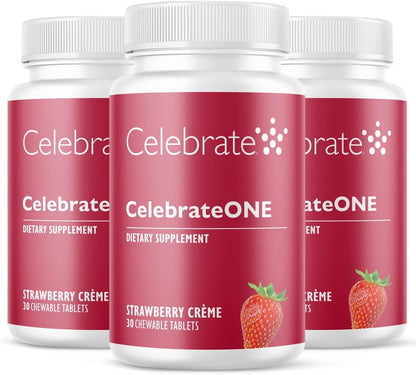 Celebrate Vitamins CelebrateONE Chewables, Iron-Free Bariatric Multivitamin, Strawberry Creme, 30 Tablets – Image 8