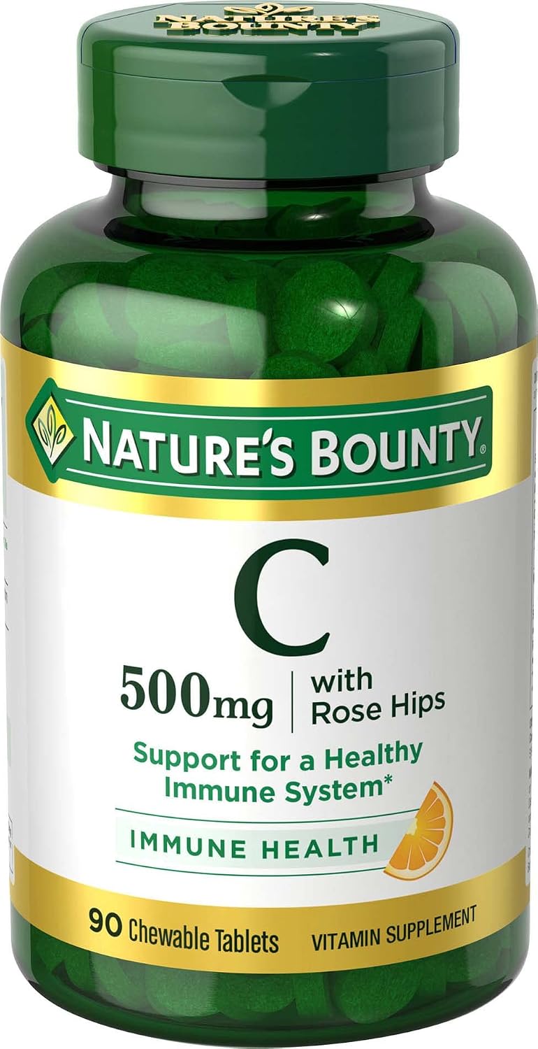 Nature's Bounty C-500 mg Delicious Chewable w/ Rose Hips Tablets, 90 ct - görsel 5