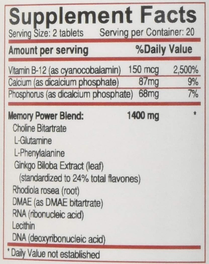 Memory Power Plus Multivitamin Tablets – 40 Tablets - görsel 2