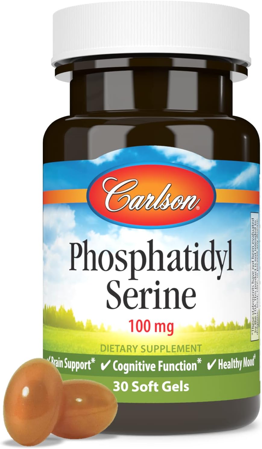 Carlson - Phosphatidyl Serine, 100 mg, Non-GMO, Brain Function, 30 Softgels - görsel 5