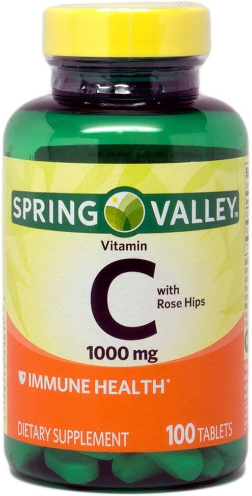 Spring Valley Vitamin C 1000 mg with Rose Hips, 100 Tablets - görsel 1