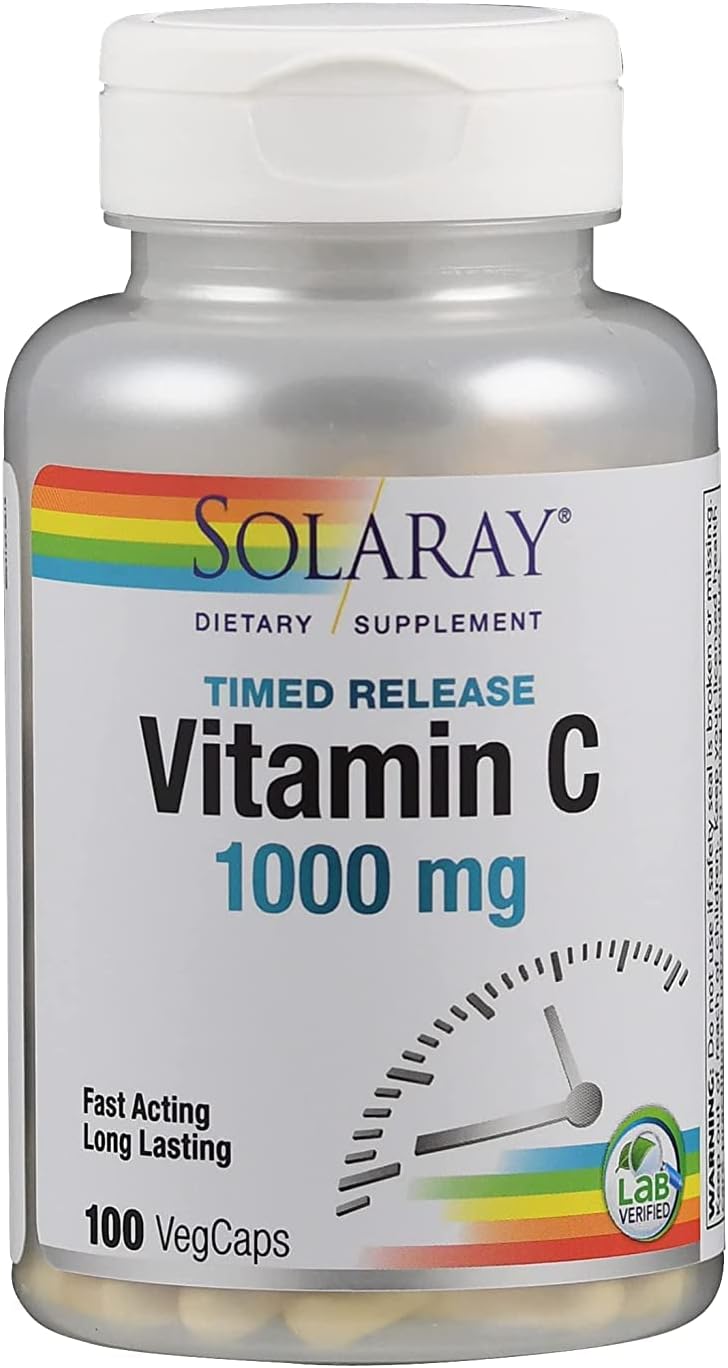Solaray Vitamin C 1000mg Timed Release Capsules, 100 Count - görsel 1