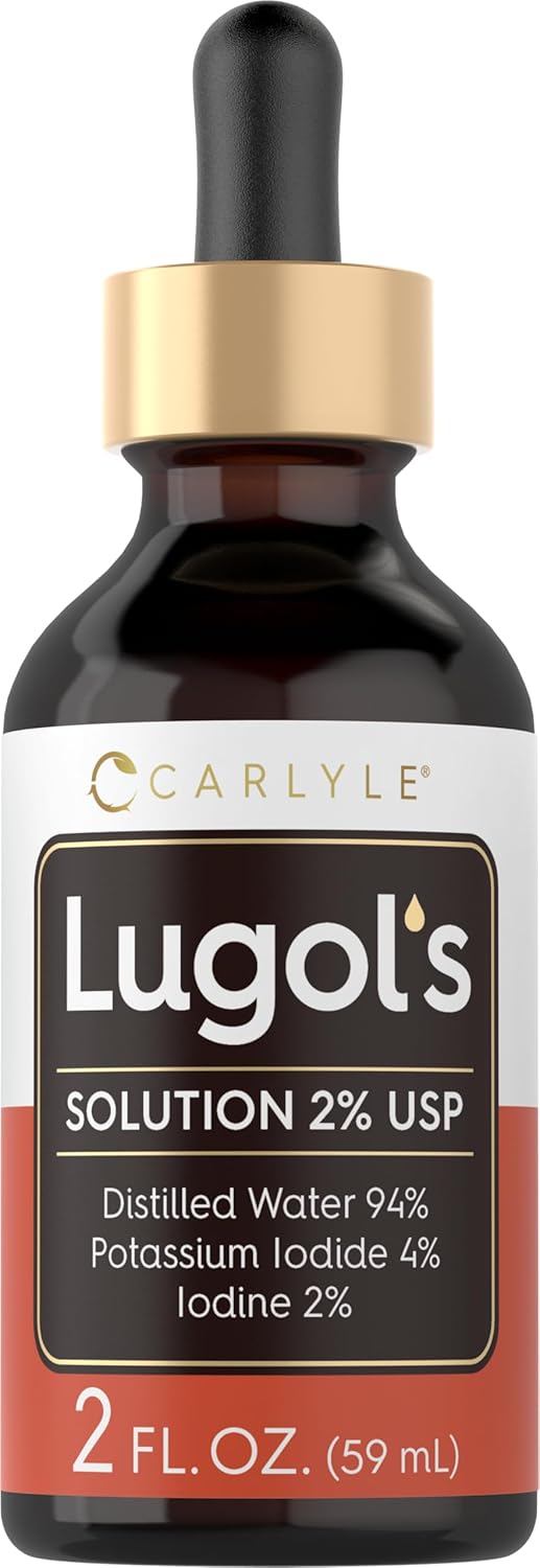 Carlyle Lugol's Iodine 2% Solution - 118 ml (4 fl oz) | Potassium Iodide and Iodine Drops - görsel 9