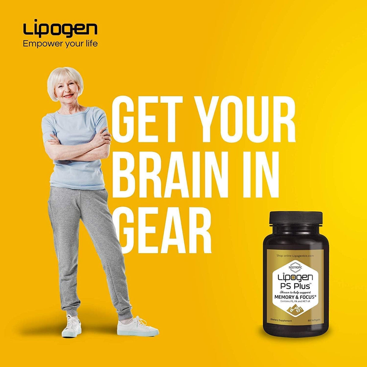 Lipogen PS Plus Extra Brain Booster – 133mg Phosphatidylserine, 30 Softgels - görsel 7