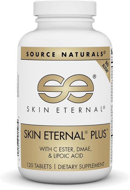 Source Naturals Skin Eternal Plus with C Ester, DMAE & Alpha-Lipoic Acid (120 Tablets)