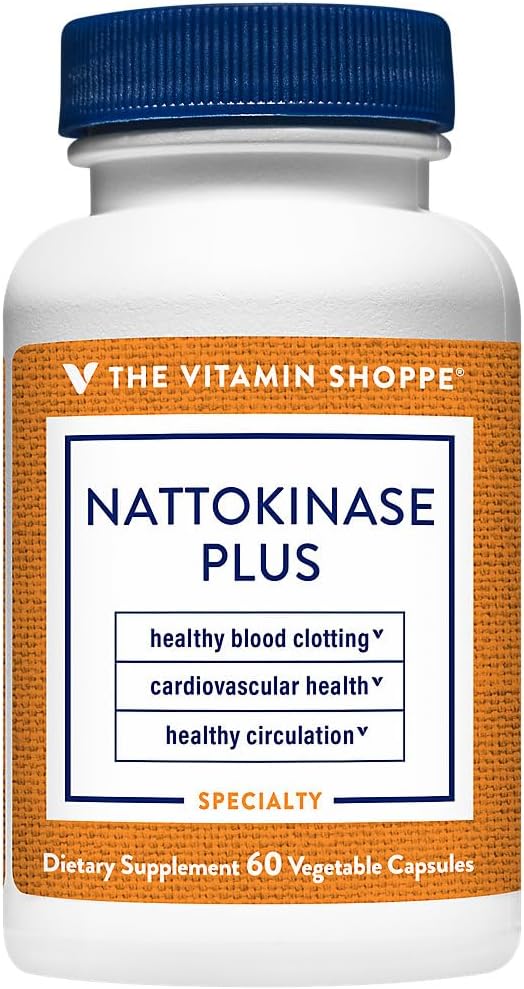 The Vitamin Shoppe Nattokinase Plus – Cardiovascular Support with Antioxidants (60 Vegetable Capsules) - görsel 1