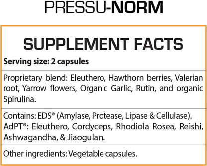Professional Botanicals Pressu Norm - 60 Vegetarian Capsules