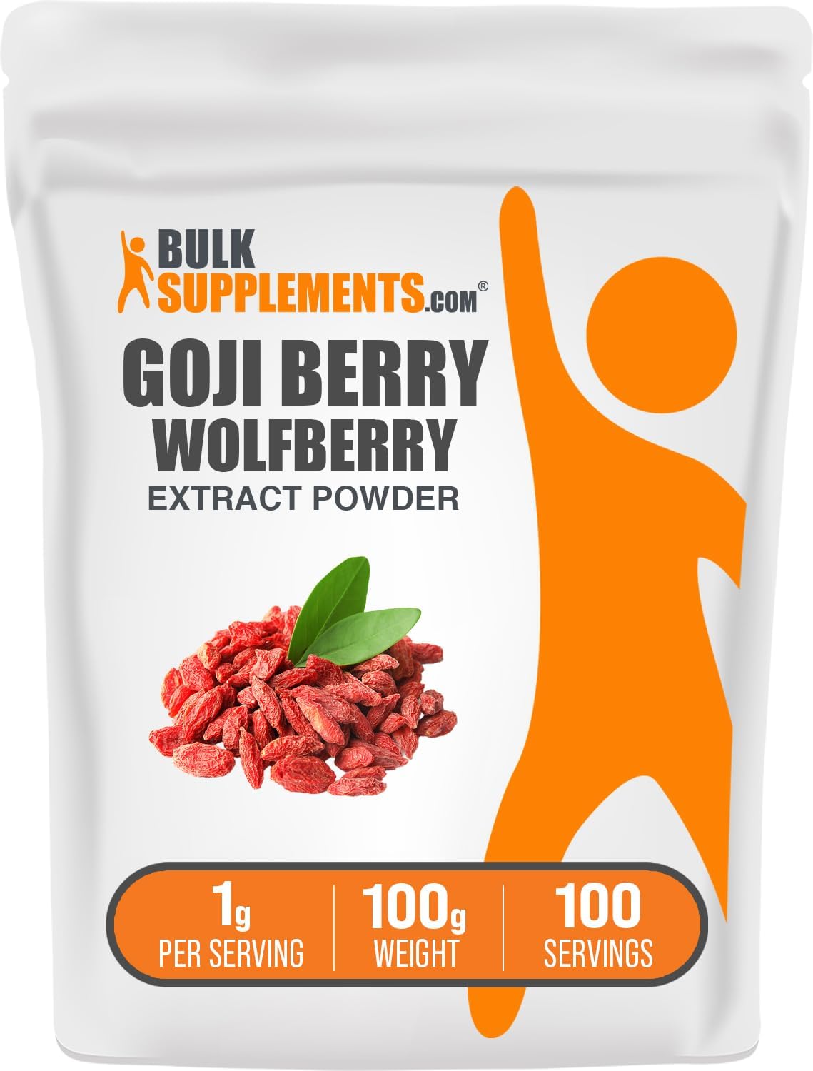 BulkSupplements Wolfberry Extract Powder – Goji Berries Supplement, Vegan & Gluten-free, 1g per Serving, 250g - görsel 7