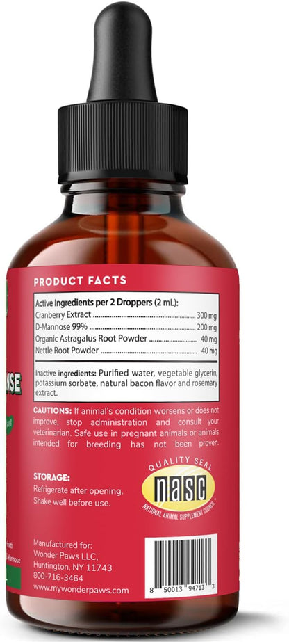Wonder Paws Premium Kidney Support for Dogs – Cranberry Supplement – Liquid 60ml