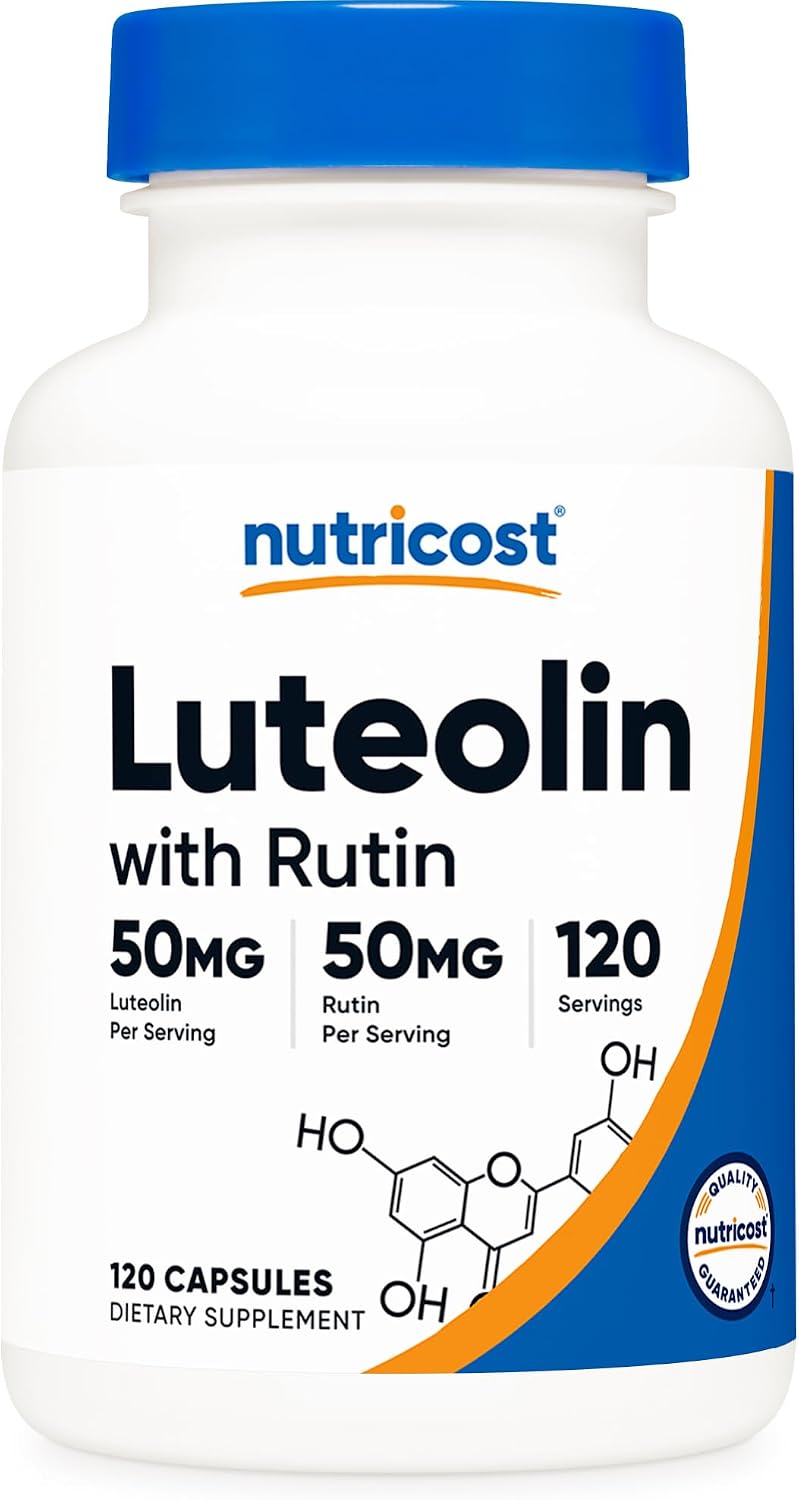 Nutricost Luteolin with Rutin Complex - 100mg (50mg Luteolin, 50mg Rutin) - 120 Vegetarian Capsules - görsel 1