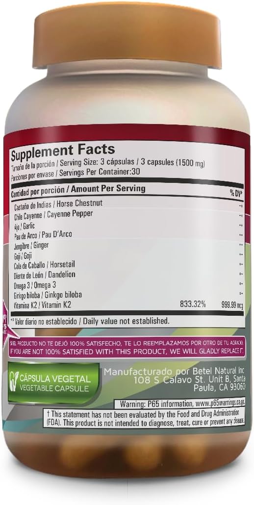 Betel Natural Circulamax Capsules – Natural Support for Healthier Circulation, 90 Capsules - görsel 2