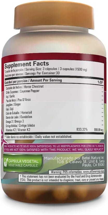 Betel Natural Circulamax Capsules – Natural Support for Healthier Circulation, 90 Capsules
