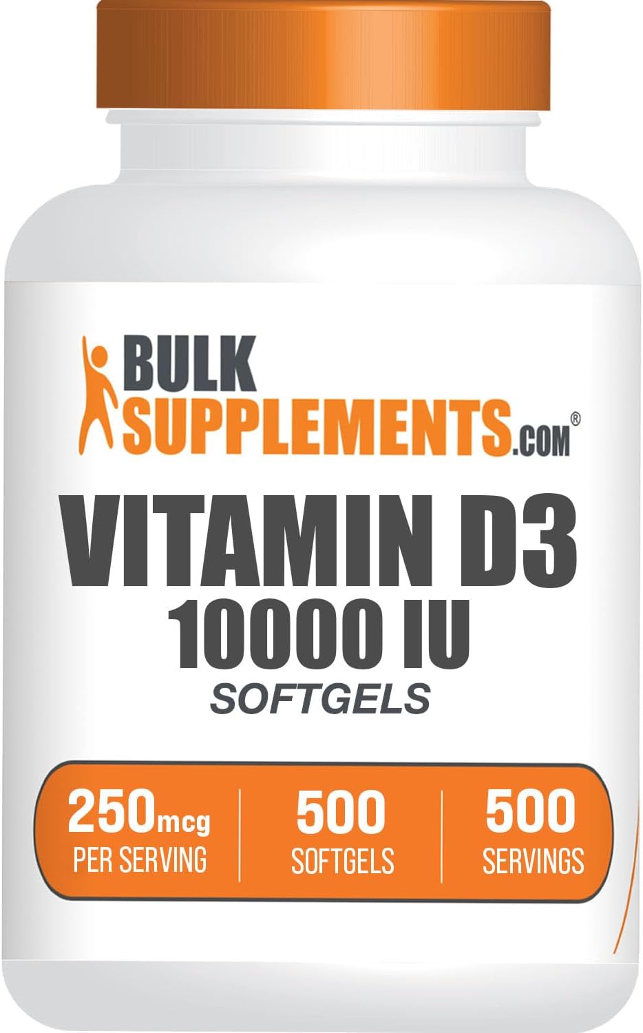 Vitamin D3 10000 IU Soft gel capsules – 500 Soft gel capsules - görsel 1