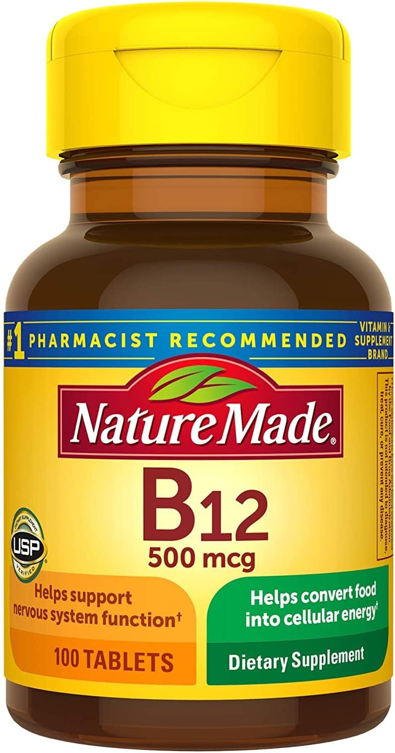 Nature Made Vitamin B12 500 mcg Tablets, 200 Count (Pack of 2) - görsel 1