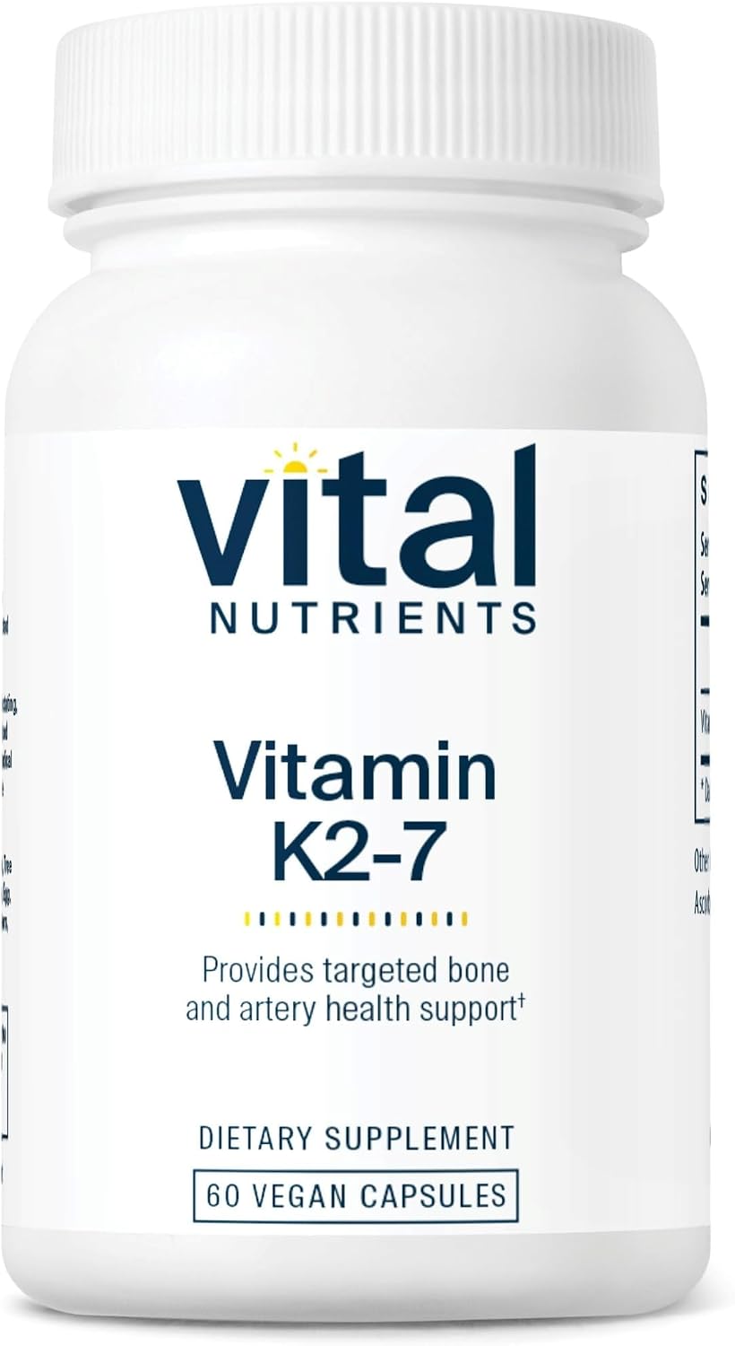 Vital Nutrients Vitamin K2-7 MK7 – Vegan Supplement for Bone and Blood Vessel Health – 60 Capsules - görsel 1