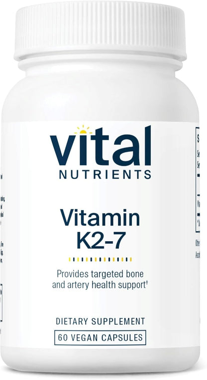 Vital Nutrients Vitamin K2-7 MK7 – Vegan Supplement for Bone and Blood Vessel Health – 60 Capsules