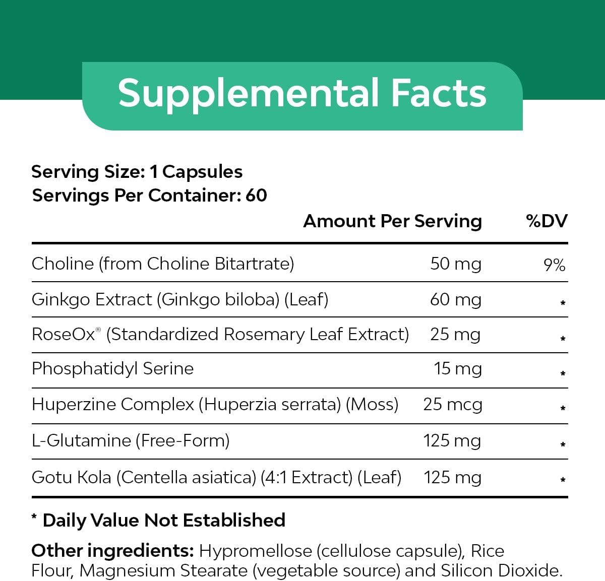 VitaBrain Brain Support Supplement (60 Capsules) - görsel 6