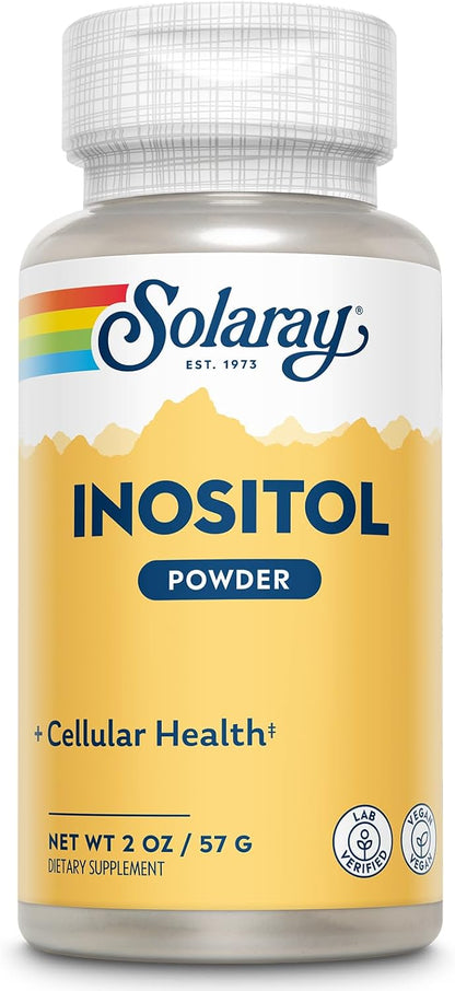 SOLARAY Pure Inositol Powder – Cellular Health Support – Vegan, Laboratory Verified – 163 Servings, 113 g